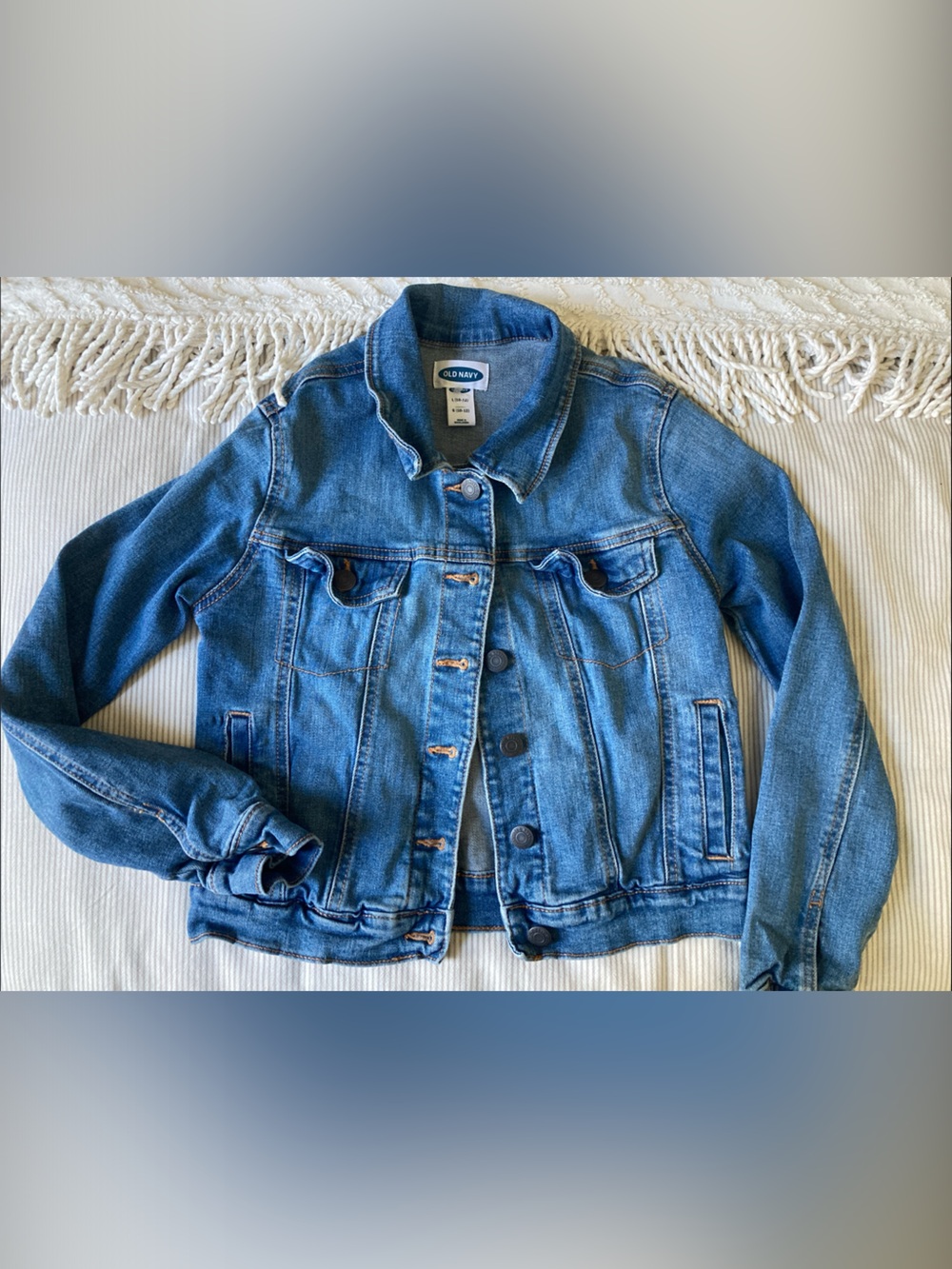 Old Navy Blue Denim Jacket - Classic Button-Front
